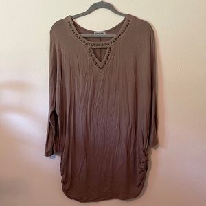 Glitterscape Stud Cut Out Long Tunic